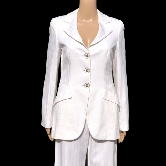 Giorgio Armani vintage white pant suit Sz 4 eu 36 - Picture 7 of 16
